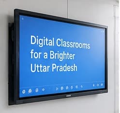 Interactive classroom display in use