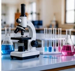 School laboratory equipment set